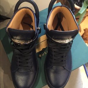 BUSCEMI 100mm Men’s Leather High-Top Sneaker